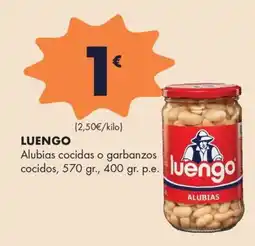 Supermercados Lupa Luengo alubias cocidas o garbanzos cocidos oferta