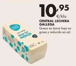 Supermercados Lupa Central Lechera Gallega queso en barra bajo en grasa y reducido en sal oferta