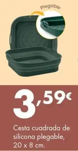 Supermercados Lupa Cesta cuadrada de silicona plegable oferta