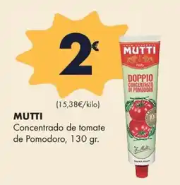 Supermercados Lupa Mutti concentrado de tomate de pomodoro oferta