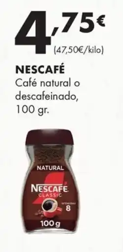 Supermercados Lupa Nescafé Café natural o descafeinado oferta