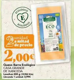 Gadis Casa Grande de Xanceda Queso Barra Ecológico oferta