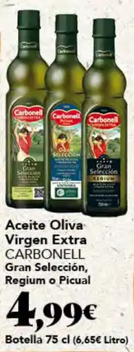 Gadis Carbonell Aceite Oliva Virgen Extra Gran Selección Regium o Picual oferta