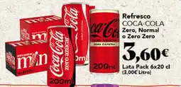 Gadis Coca-Cola Refresco Zero, Normal o Zero Zero oferta