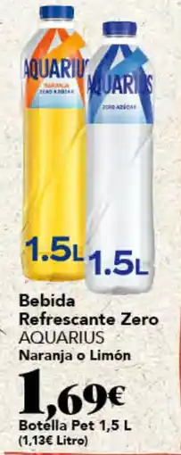 Gadis Aquarius refrescante zero naranja o limón oferta