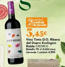 Gadis eremus vino tinto d.o. ribera del duero ecológico roble oferta