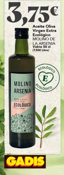 Molino de la Arsenia Aceite de oliva virgen extra ecológico