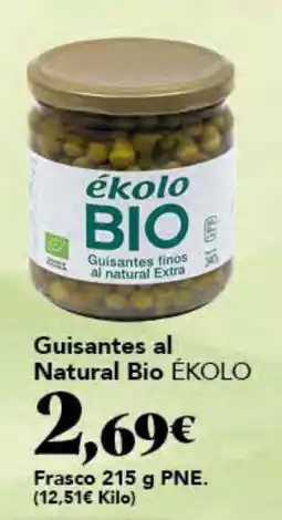 Gadis Ékolo guisantes al natural bio oferta