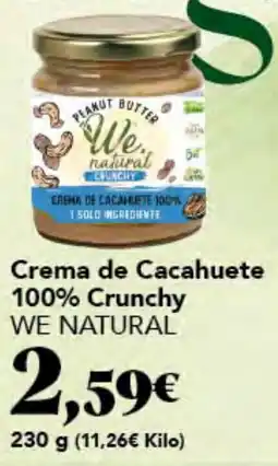 Gadis We natural Crema de Cacahuete 100% Crunchy oferta