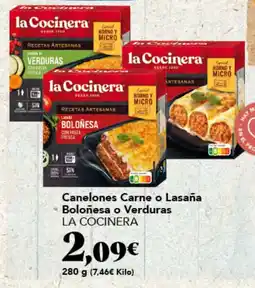 Gadis la Cocinera canelones carne o lasaña boloñesa o verduras oferta