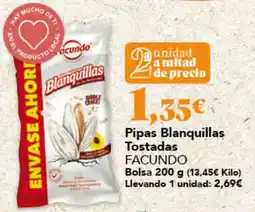 Gadis Facundo pipas blanquillas tostadas oferta