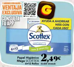 Gadis Papel Higiénico Mega SCOTTTEX oferta