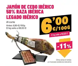 AhorraMas Legado Ibérico jamón de cebo ibérico 50% raza ibérica oferta