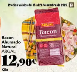 Gadis Argal bacon ahumado natural oferta