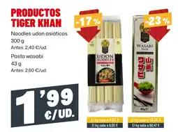 AhorraMas Tiger Khan noodles udon asiáticos oferta