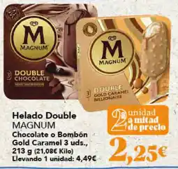 Gadis Magnum helado double chocolate o bombon gold caramel oferta