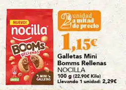 Gadis nocilla galletas mini bomms rellenas oferta