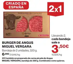 Supercor Miguel Vergara burger de angus oferta
