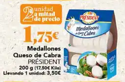 Gadis President medallones queso de cabra oferta