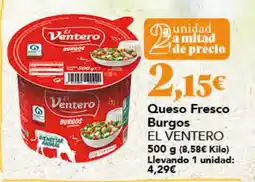 Gadis El Ventero Queso Fresco Burgos oferta