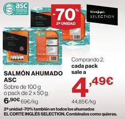 Supercor El Corte Inglés Selection Salmón ahumado ASC oferta