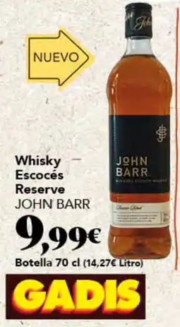 Gadis john barr whisky escocés reserve oferta