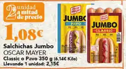 Gadis Oscar Mayer salchichas jumbo classic o pavo oferta