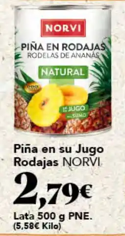 Gadis Norvi piña en rodajas oferta