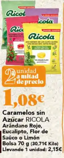 Gadis Ricola Caramelos sin Azúcar oferta