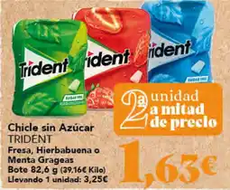 Gadis Trident Chicle sin Azúcar oferta