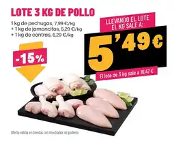 AhorraMas lote 3 kg de pollo oferta