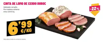 Cinta de lomo de cerdo duroc