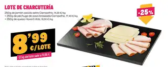 AhorraMas Lote de charcutería oferta