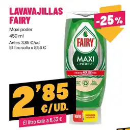 AhorraMas Fairy lavavajillas maxi poder oferta