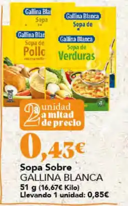 Gadis Gallina Blanca sopa de pollo sopa de verduras oferta