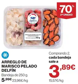 Supercor Delfín arreglo de marisco pelado oferta