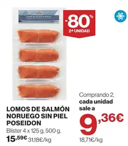 Supercor Poseidon lomos de salmón noruego sin piel oferta