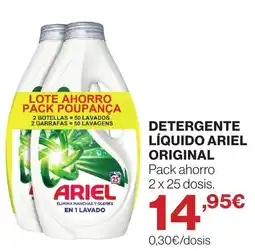 Supercor Detergente líquido ariel original oferta