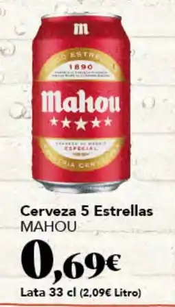 Gadis Mahou cerveza 5 estrellas oferta
