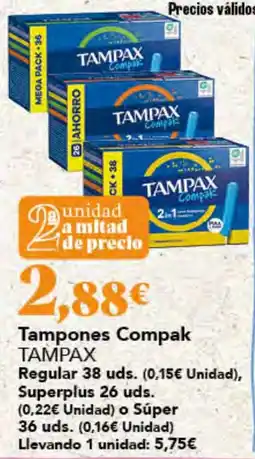 Gadis Tampax tampones compak oferta