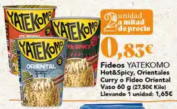 Gadis Yatekomo fideos hot&spicy, orientales curry o fideo oriental oferta