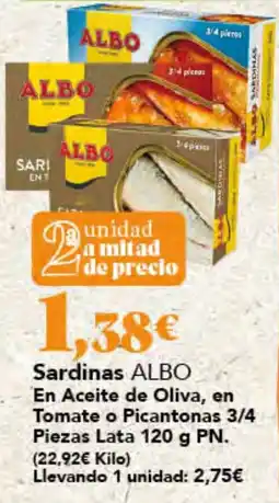 Gadis Sardinas ALBO oferta