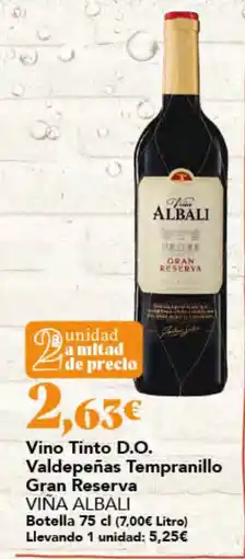 Gadis Viña Albali vino tinto d.o. valdepeñas tempranillo gran reserva oferta