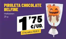 AhorraMas Belfine piruleta chocolate halloween oferta