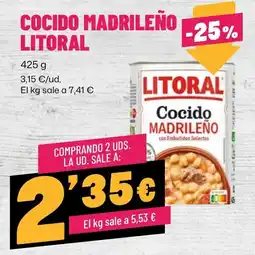 AhorraMas Litoral cocido madrileño oferta
