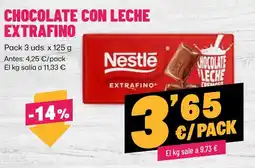 AhorraMas Nestlé chocolate con leche extrafino oferta
