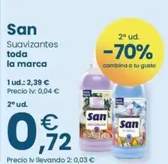 Clarel San - suavizantes toda la marca oferta
