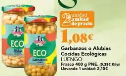 Gadis Luengo - garbanzos o alubias cocidas ecologicas oferta