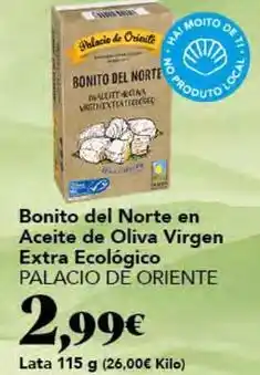 Gadis Palacio de oriente - bonito del norte en aceite de oliva virgen extra ecológico oferta