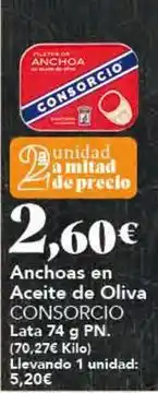 Gadis Consorcio - anchoas en aceite de oliva oferta